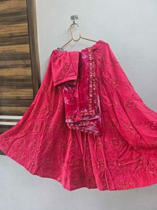 rani Pink Embroidered with sequins Lehenga Choli S