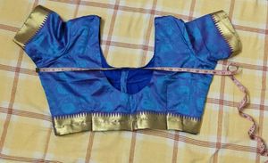 Blue Silk Saree with ready blouse