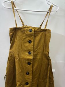 Mustard Button-Down Sundress
