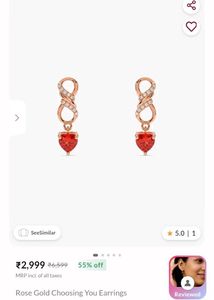 Giva Rose Gold Heart Earrings