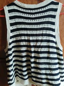 Striped Knit Vest