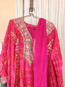 Nita Bora's Pink Kurta Set with Dupatta