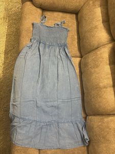Blue Smocked Sundress