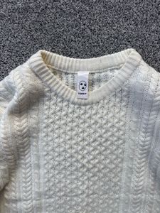 Cream Cable Knit Pullover Sweater