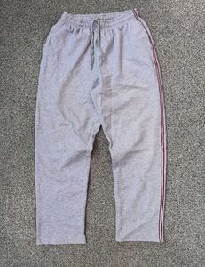 Comfy Gray Track Pants with Striped Detail