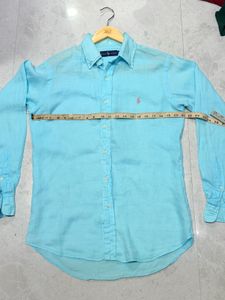 Ralph Lauren Sky Blue 100% Linen Shirt