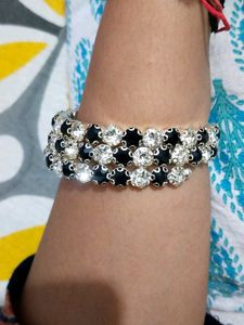 Set of 3 Bracelets -Black &amp; Gold