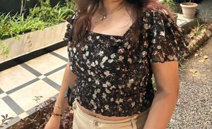 Floral Print Off-Shoulder Top