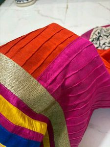 Vibrant Saree with Embellished Border