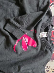 Cute Black Dragonfly Graphic Top