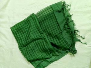 Beautiful Green Dupatta with Tassels 💚