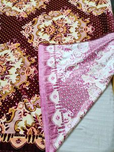 Maroon Velvet Single Bedsheet