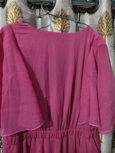 Chic Pink Layered Dress