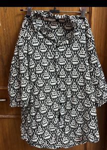 Stylish Black & White Patterned cotton co ord