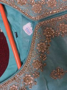 Embellished Teal Kurta Set with Pants