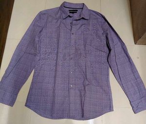 Men's Purple Checkered Long Sleeve Shirt