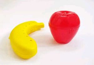 Kids Fruit Shaped Food Containers - Apple &amp; Banana