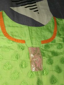 Vibrant Green Embroidered Kurta