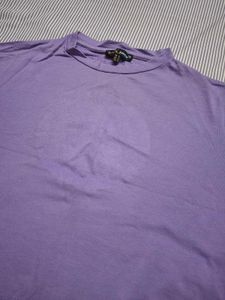 Lavender Graphic Cropped T-Shirt
