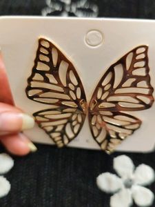 Korean Light Weight Butterfly Statement Earrings