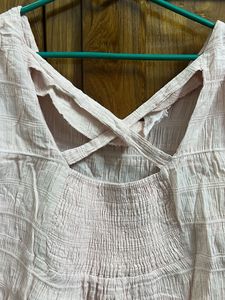 Light Pink Textured Tunic Top
