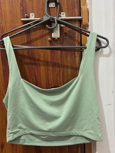 Shein Mint Green Ruched Crop Top