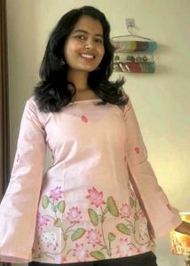 Pretty Pink Kurta with Lotus Print
