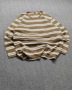 Uniqlo Striped Long Sleeve Warm T-Shirt