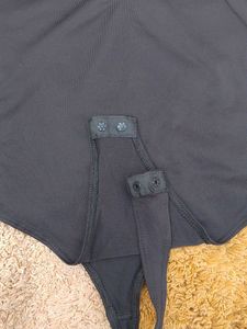 Chic Button Detail Bodysuit Top