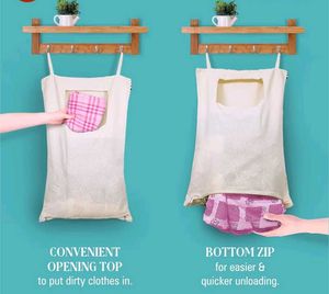 Set of 2 Hanging Laundry Bags
