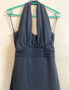 Black Halter Neck Mini Dress