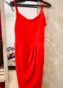 Red Bodycon Midi Dress