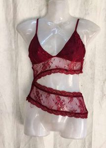 Burgundy Lace Cami Top