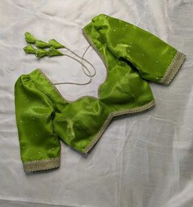 Lime Green Embroidered Blouse
