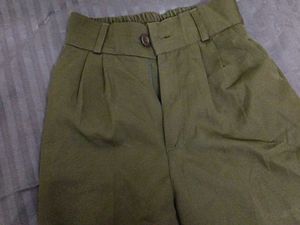 Olive Green Wide Leg Trousers