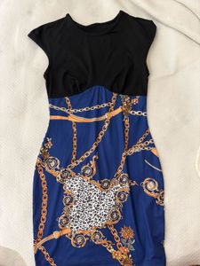 Chain Print Bodycon Dress