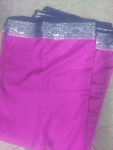 Elegant Pink Saree Without blouse