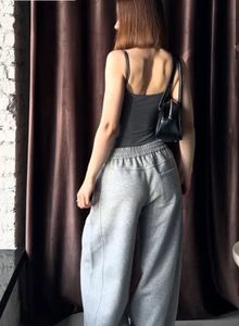 Everdion Grey Wide Leg Interlock Sweatpants