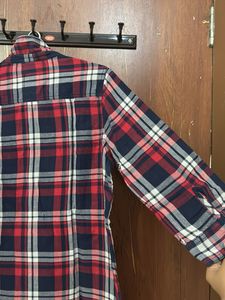 Red &amp; Blue Plaid Tunic Top