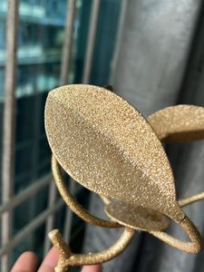 Sparkling Gold Leaf Branch Decor