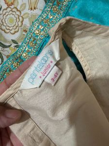 Sparkling Cream Ethnic Blouse