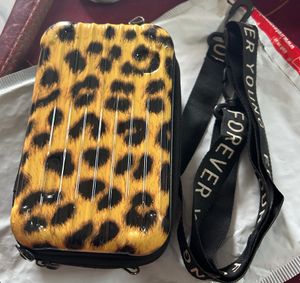 Animal Print Hardcase Sling Bag
