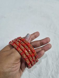 Designer Embellished Bangles Set Combo (8 pieces)