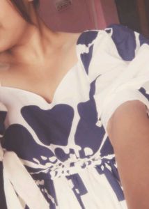 navy blue white midi gown