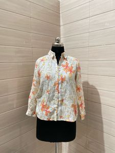 Floral Print Button-Up Shirt