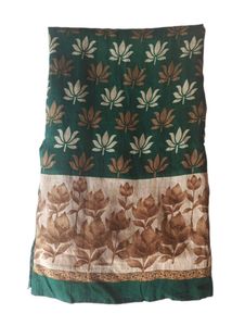 Green Lotus Print Saree Women’s Floral Prin