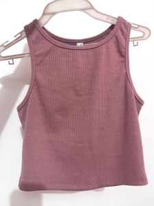 Cropped ribbed tank top