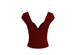 Chic Cap Sleeve V-Neck Top