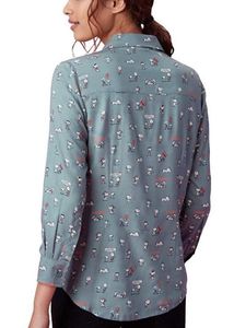 Snoopy All Over Print Button-Up Shirt