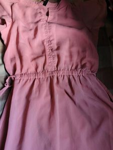 Chic Pink Ruffle Sleeve Mini Dress